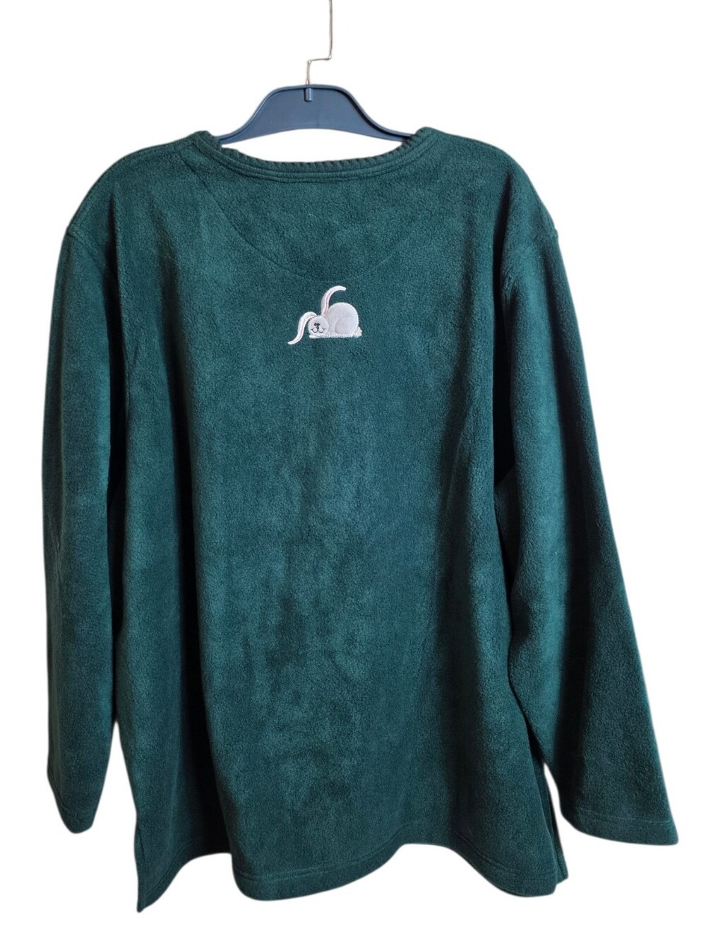 C.D. Sport Too Vintage Green Fleece Snowman Mouse Holiday Pullover 1X - Picture 4 of 14